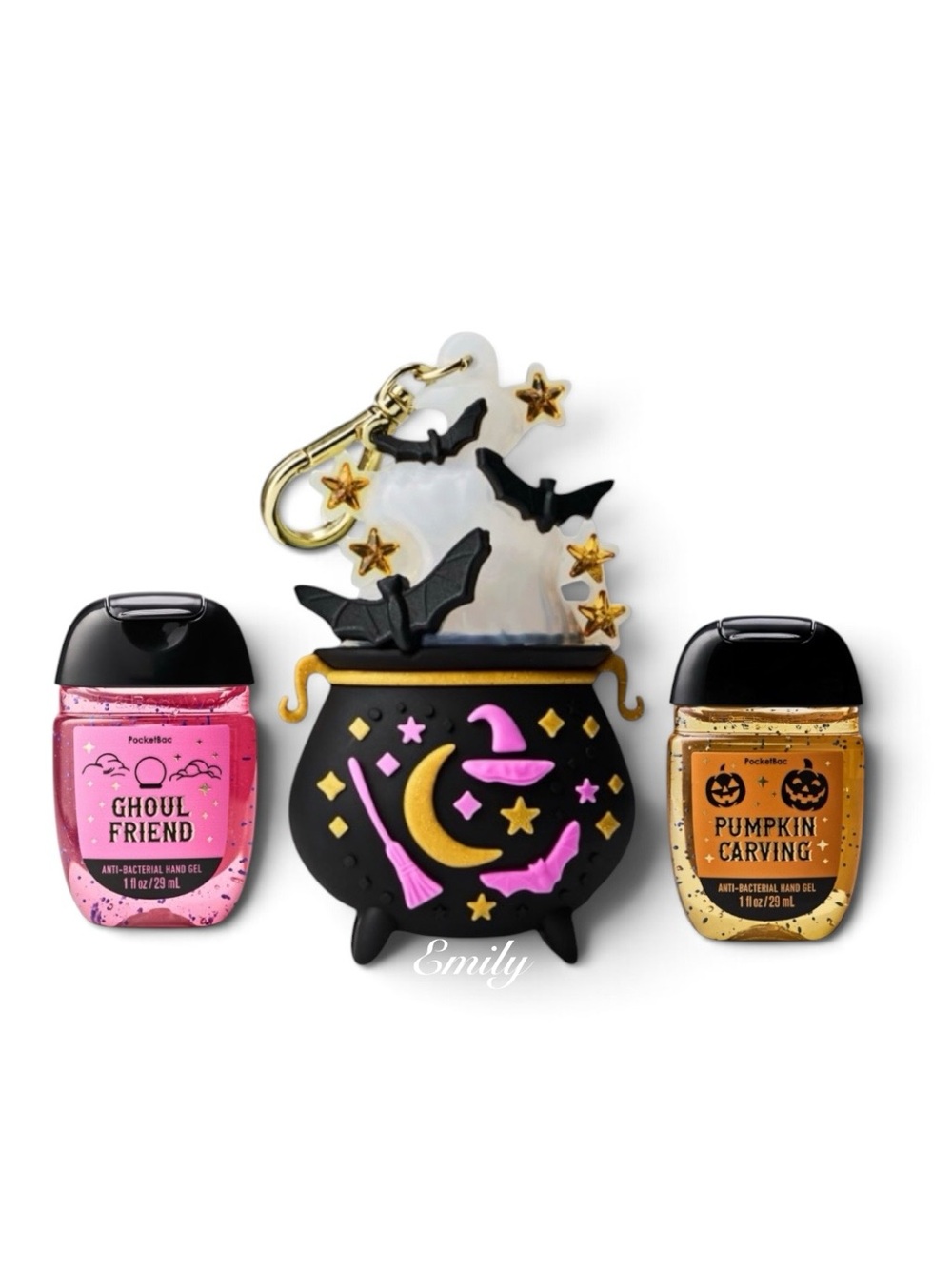 BBW Light-Up Cauldron PocketBac
Sanitizer Holder Halloween Ghost Bat 2026